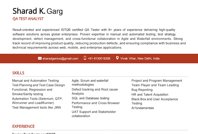 do QA software testing with documented reports